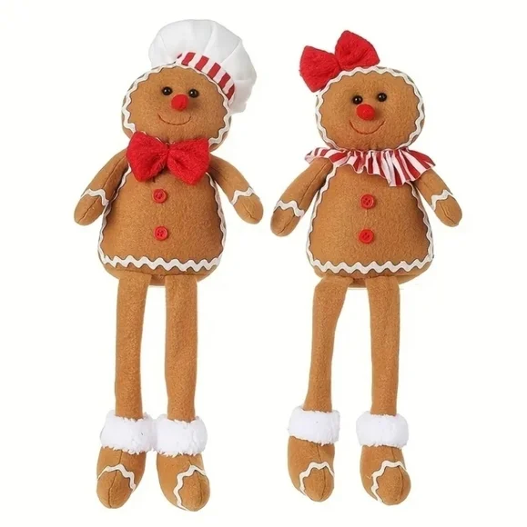 Set of Long Leg Gingerbread Plush - Picture 1 of 2